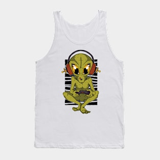 Green Alien Gamer Tank Top